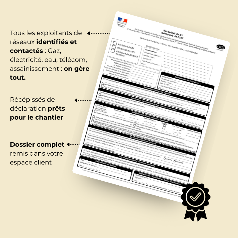 Demande de DT/DICT - Déclaration et conformité réglementaire – Image 2