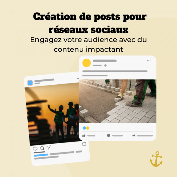 Création de posts pour réseaux sociaux – Engagez votre audience avec du contenu impactant