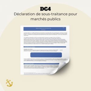 DC4 – Déclaration de sous-traitance pour marchés publics