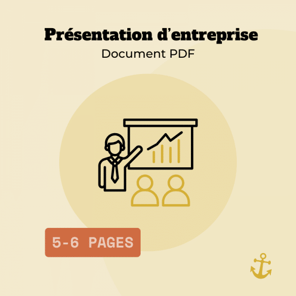 Création d'une présentation d'entreprise pour Appels d'offres (Plaquette de 5-6 pages)